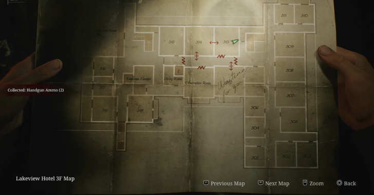 Handgun Ammo Lakeview Hotel (Otherworld) Map Loc. 1