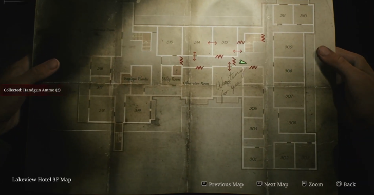 Handgun Ammo Lakeview Hotel (Otherworld) Map Loc. 2