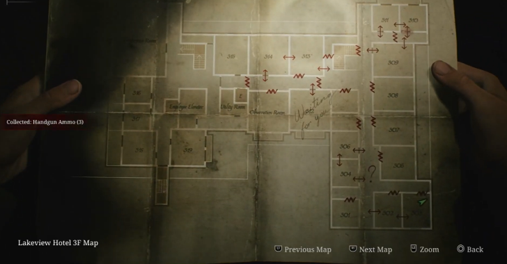 Handgun Ammo Lakeview Hotel (Otherworld) Map Loc. 3