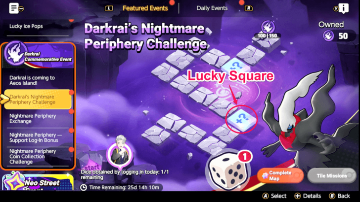 Pokemon UNITE - Darkrai Nightmare Periphery Challenge Lucky Square.png