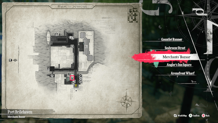 Metaphor ReFantazio - Nidia Shopkeeper Map