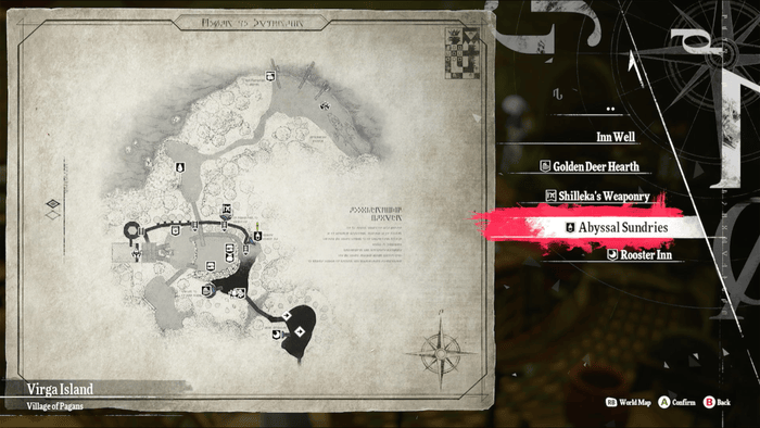 Metaphor ReFantazio - Abyssal Sundries Map