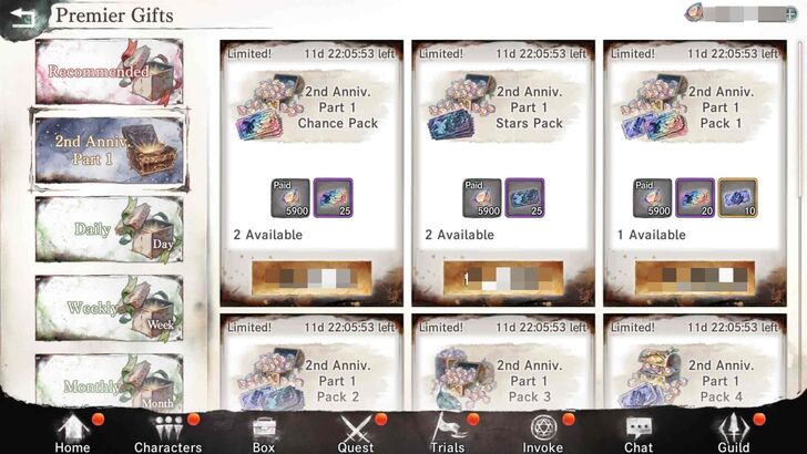 Anniversary Packs Part 1 - MementoMori