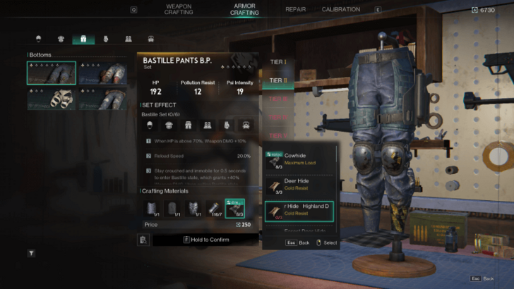 Replace Materials When Making Armor to Gain Preferred Stats