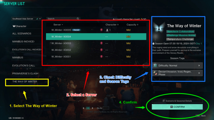 Once Human - Create New Character Instructions Way of Winter