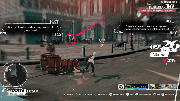 Metaphor ReFantazio Classy Woman Location