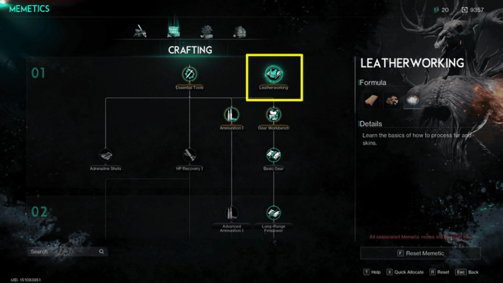 Once Human - Unlock Leatheworking Memetic