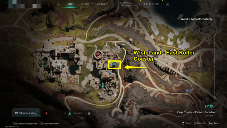 Once Human - Way of Winter Roller Coaster Blue Lightning Map