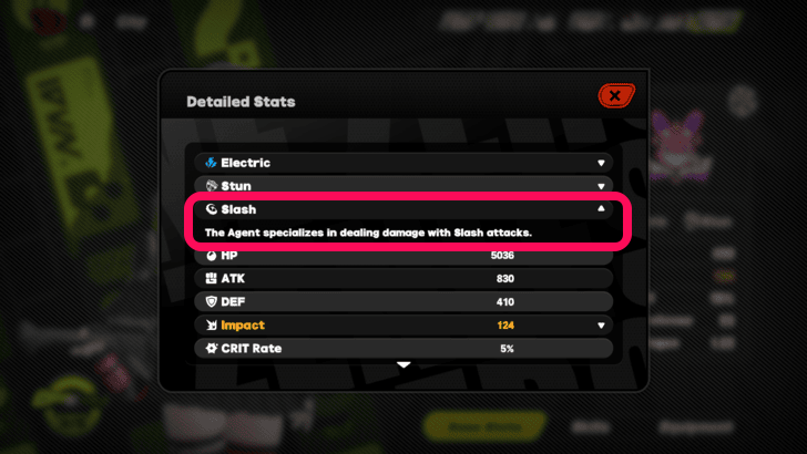How to Check Agent Attack Type - Detailed Stats Menu