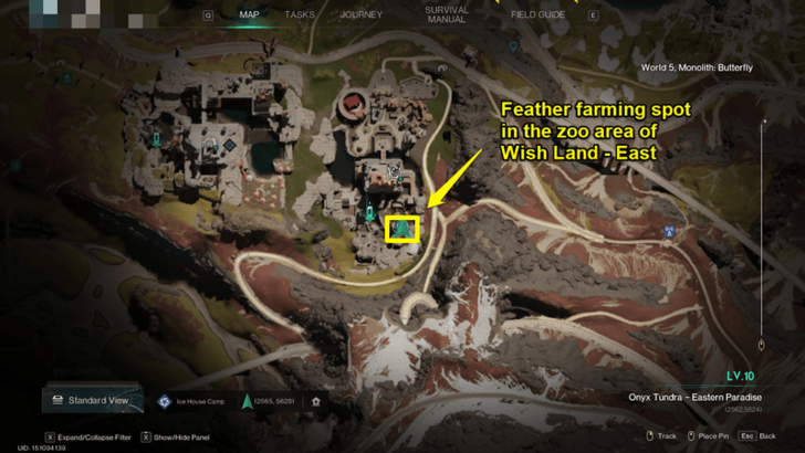 Once Human - Flamingo Feather Farming Location Map