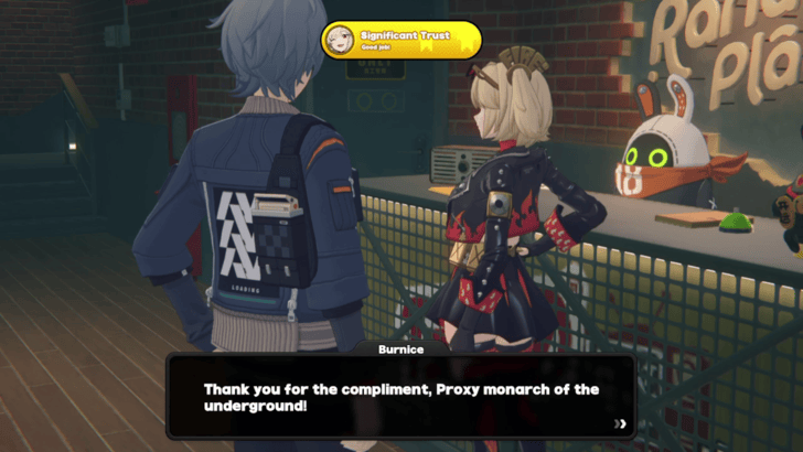 Trust Increase With Burnice