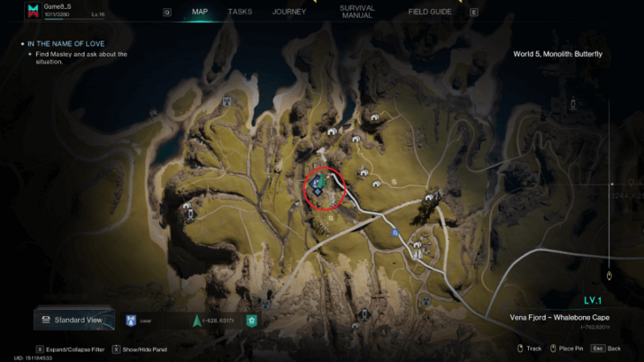 Once Human - In the Name of Love Map Location