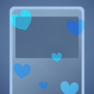 Pokemon TCG Pocket - Small Hearts: Blue Cosmetic Flair