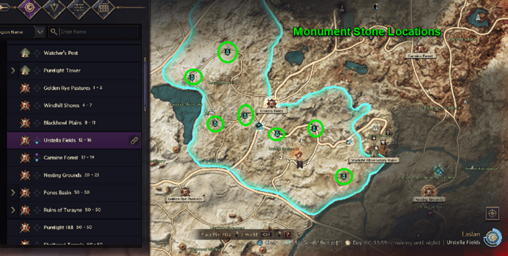 Monument Stones Location