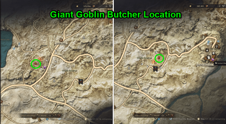 Giant Goblin Butcher Location