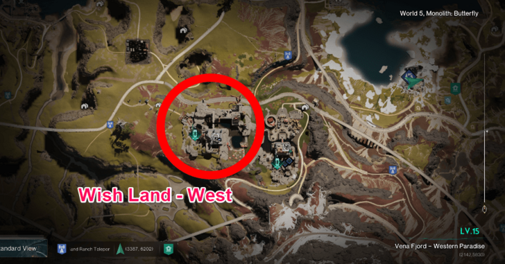 Wish Land - West location