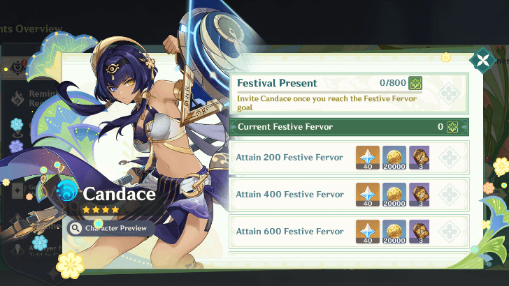 Genshin - Chromatic Ode - Get Candace at 800 Festive Fervor