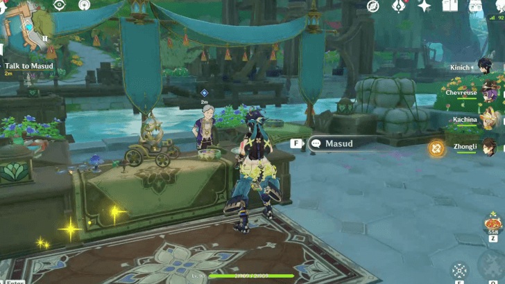 Genshin - Rocking Carriage - Talk to Masud in Port Ormos