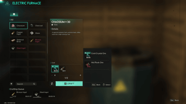 Once Human - Way of Winter Chaosium Crafting