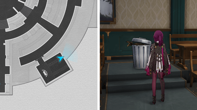 HSR - Paperfold University Lordly Trashcan 1 Location