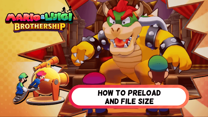 Mario & Luigi Brothership How to Preload and File Size