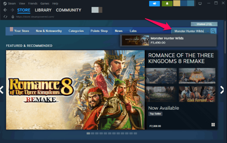 How to Download on Steam Step 1