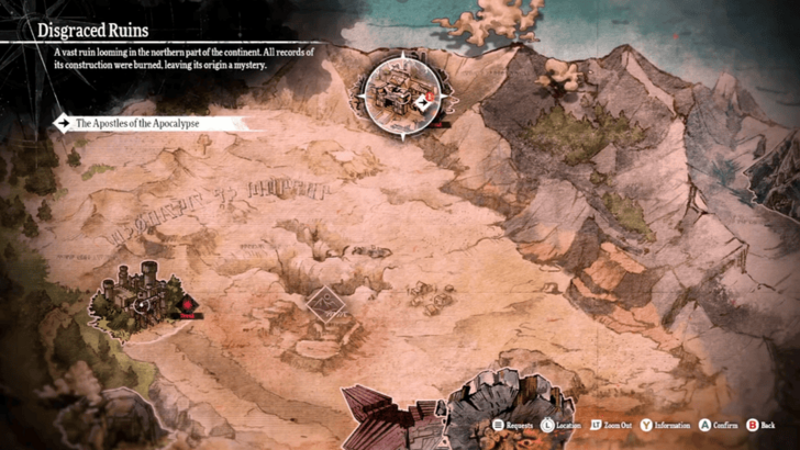 Metaphor ReFantazio - Disgraced Ruins Map