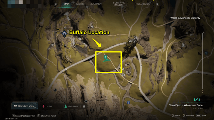 Once Human - Way of Winter Buffalo Location