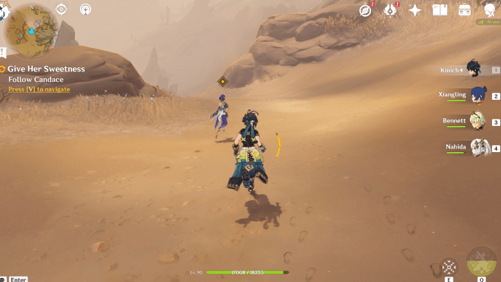 Genshin Impact Give Her Sweetness Walkthrough - Follow Candace