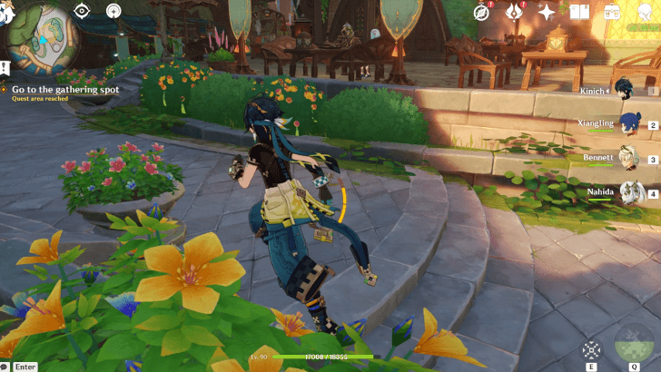 Genshin Impact Give Her Sweetness Walkthrough - Go to the gathering spot