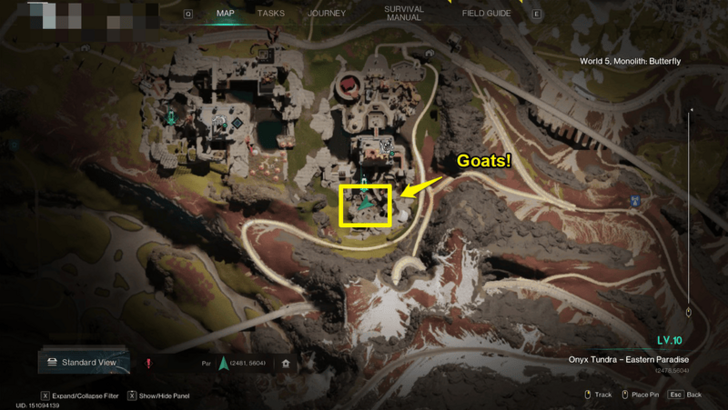 Once Human - Goats Map Way of Winter