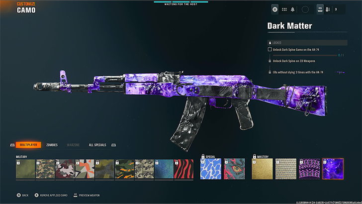 Dark Matter Camo
