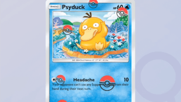 Psyduck with the Poke Ball Cosmetic Flair