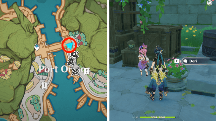 Genshin - Chromatic Character Locations Phase 1 Dori