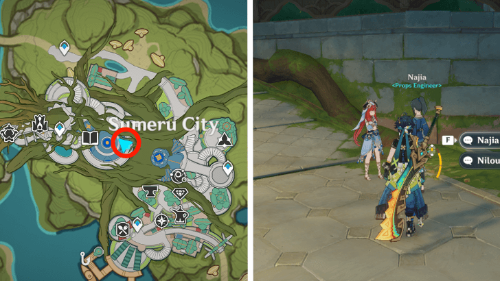 Genshin - Chromatic Character Locations Phase 1 Nilou