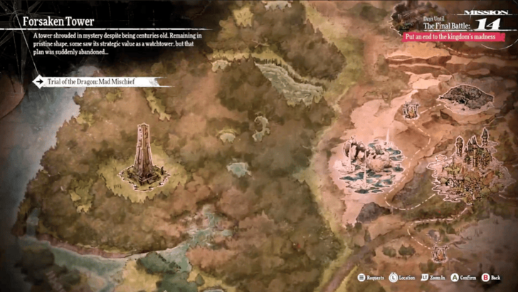 Metaphor ReFantazio - Forsaken Tower Map