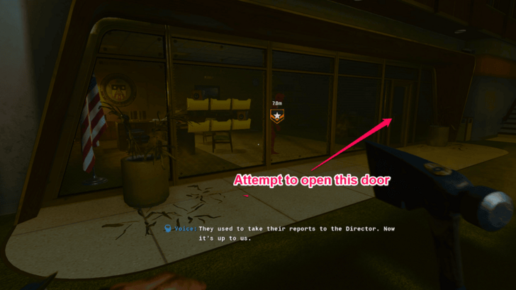 Attempting to Open Administration Door