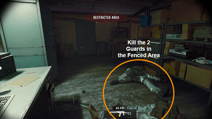 Kill the 2 Guards in the Fenced Area