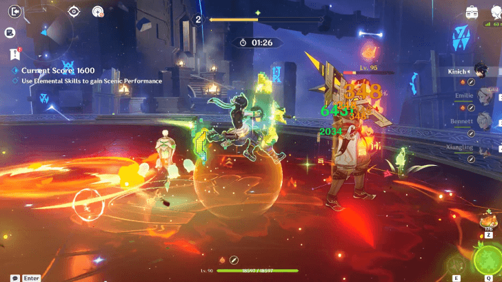 Genshin - Kinich Burning with Emilie Xiangling