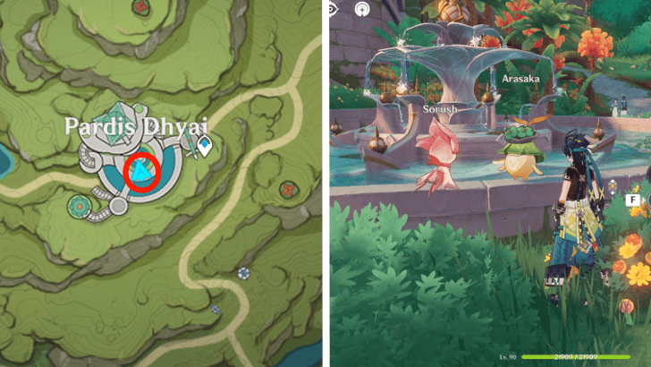 Genshin - Chromatic Character Locations Phase 3 Sorush and Arasaka