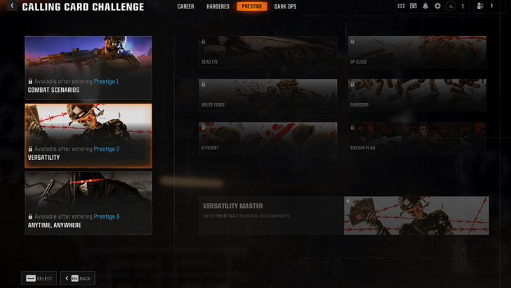 Prestige Challenges