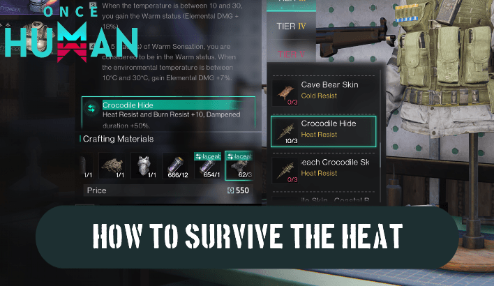 Once Human Heat Resistance Guide How to Survive the Heat