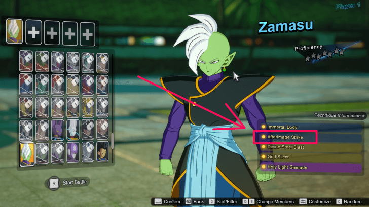 Dragon Ball Sparking Zero - Afterimage Strike skill