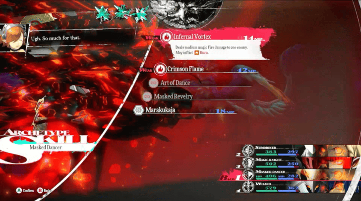 Metaphore ReFantazio - Use Fire or Pierce Skills