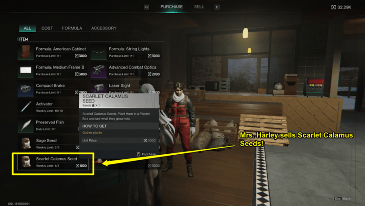 Once Human - Scarlet Calamus Seed Location Way of Winter