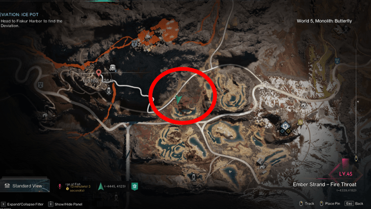 Hot Rock Ore farming location - Fire Throat