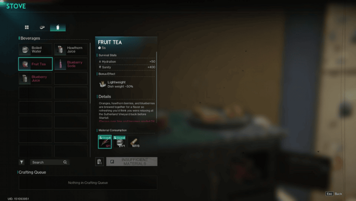 Once Human - Scarlet Calamus Fruit Tea