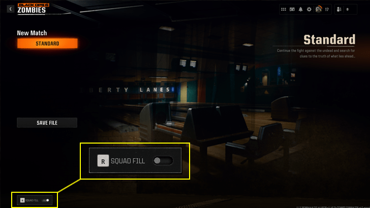 Turn off Squad Fill in Zombies