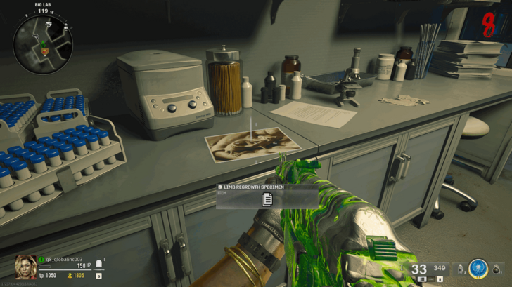 Zombies Intel - Limb Regrowth Specimen