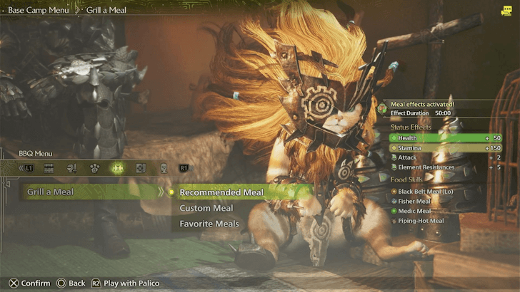 Monster Hunter Wilds - Cooking in Camp